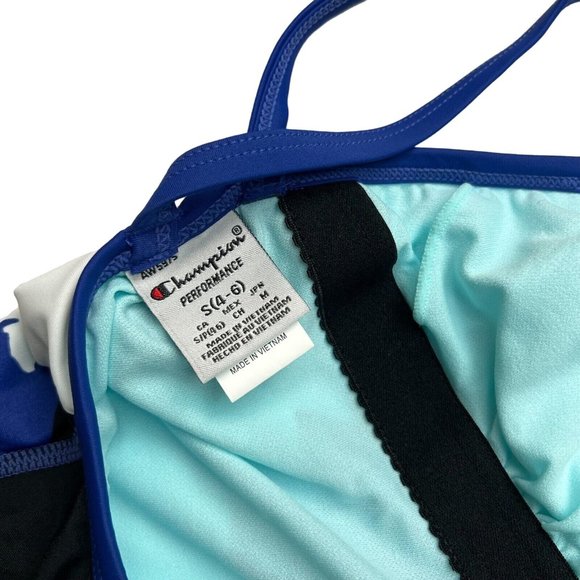 Champion Signature Racer One Piece Swimsuit Size SMALL 4 6 Strappy Back 27SF8026 - Picture 4 of 8